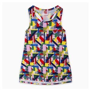 Colorful Geometric Kids Casual Dress